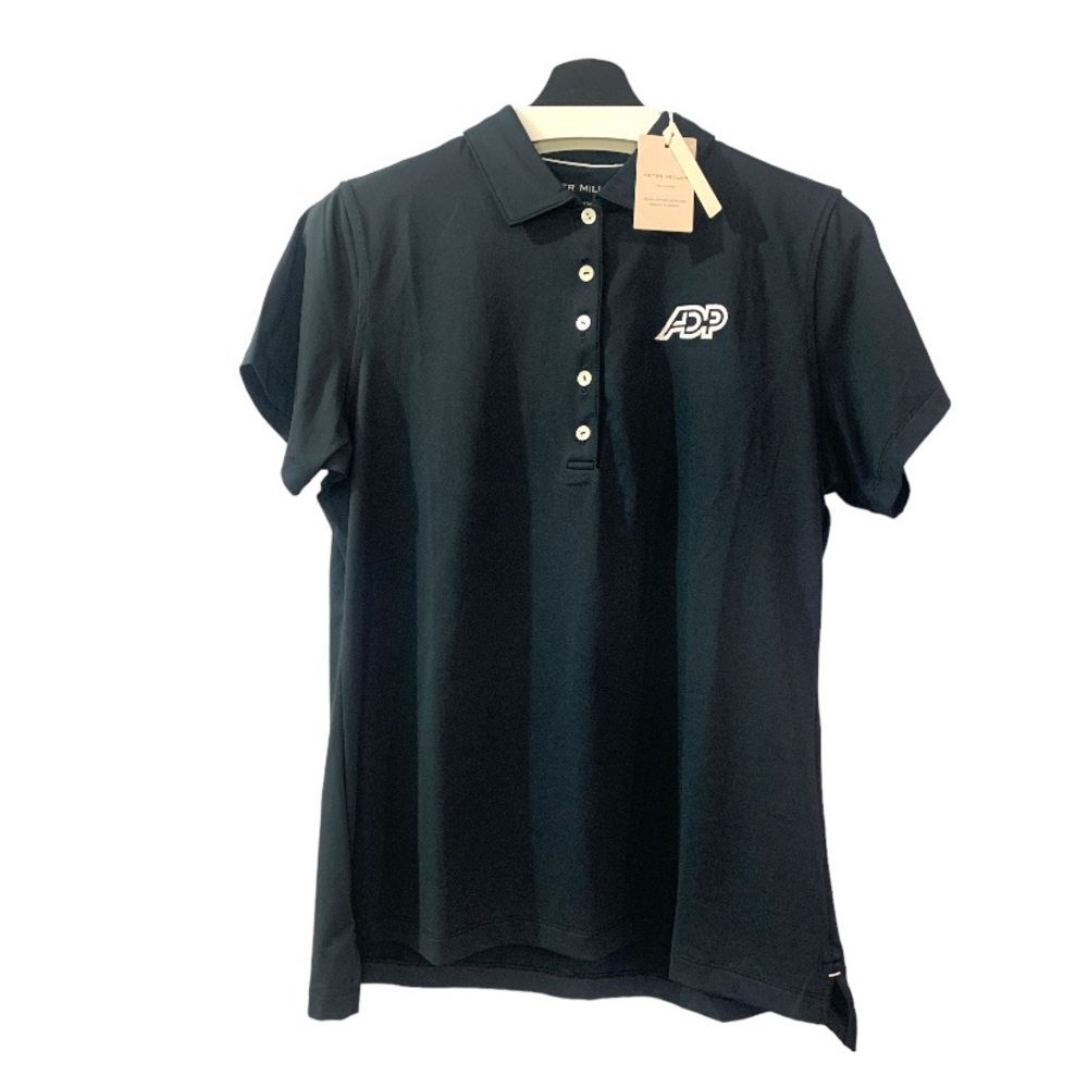 Peter Millar NEW Polo UPF 50+ Sun Protection Black Large Activewear *Flawed